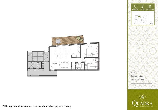 Apartment 8  (3 rooms)