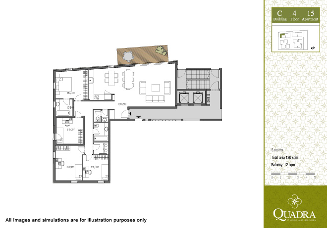 Appartment 15 (5 pièces) 