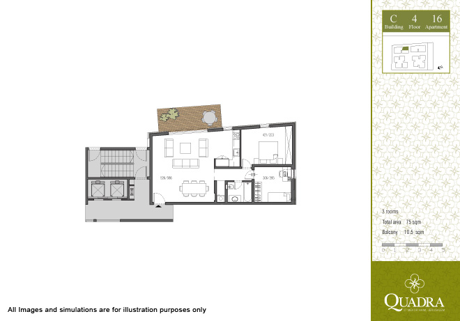 Apartment 16  (3 rooms)